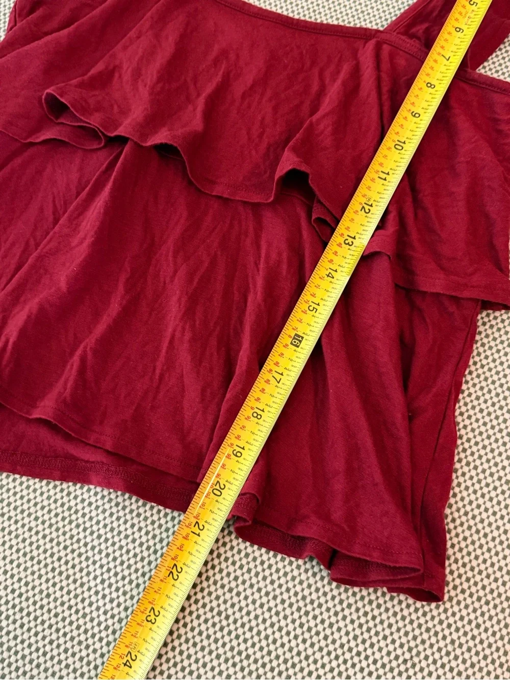 J. Crew Ruffled Sleeveless Camisole Deep Berry/ Burgundy #113